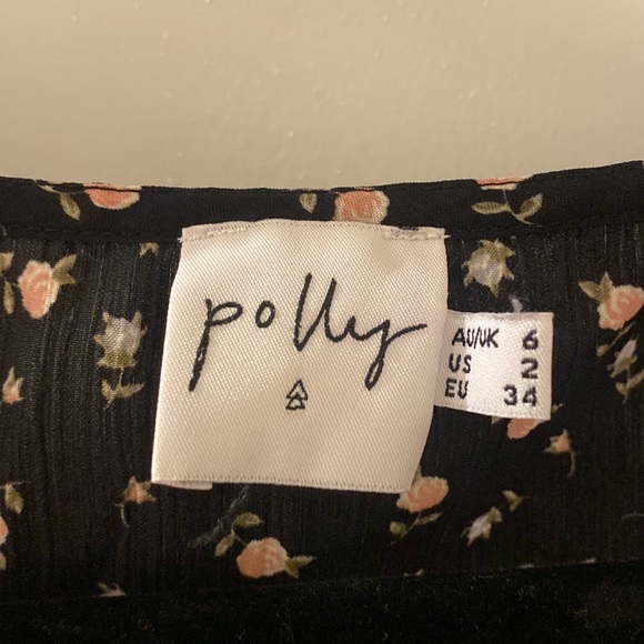 Princess Polly Black Floral Dress - Picture 3 of 3
